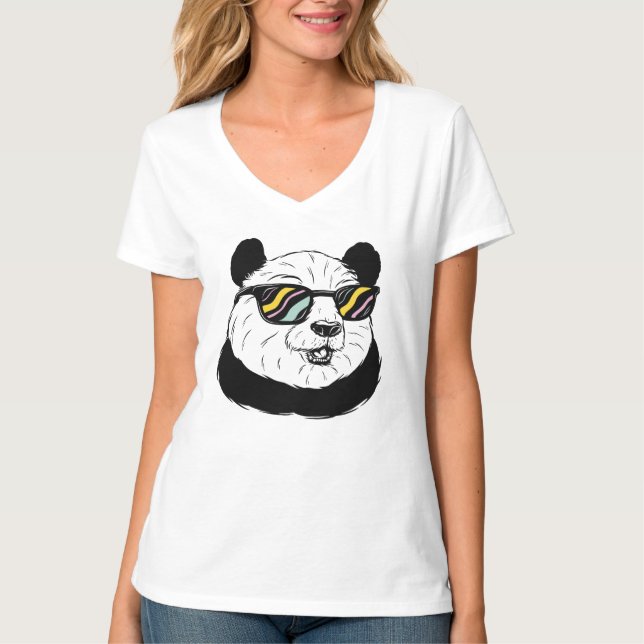 Panda Bear in Sunglasses T-Shirt (Front)