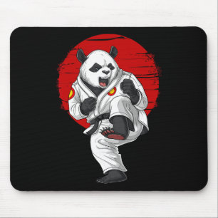 Panda Bear Karate Kickboxing Muay Thai Martial Art Mouse Pad