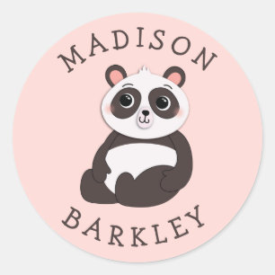 Panda Bear Kid's Cute Envelope Seal Sticker