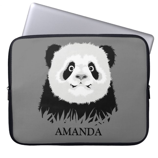 Panda Bear Laptop Sleeve (Front)