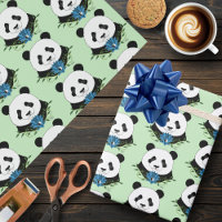 Panda Bear Lotus Flower Blue