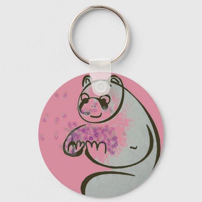 Panda Bear Love Key Ring (Front)