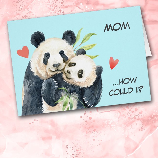 Panda Bear Love Mum Mother's Day Card (Creator Uploaded)