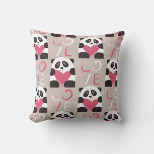 Panda Bear Love Pillow