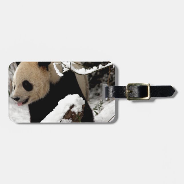 Panda Bear Luggage Tag (Front Horizontal)