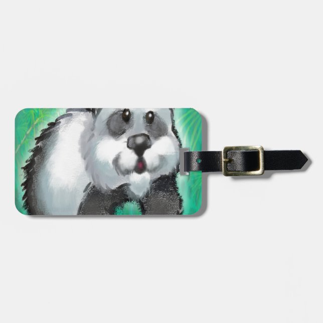 Panda Bear Luggage Tag (Front Horizontal)