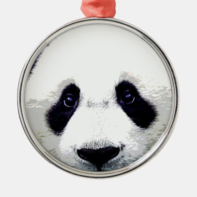 Panda Bear Metal Tree Decoration (Front)