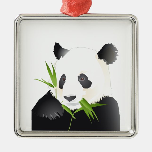 Panda Bear Metal Tree Decoration (Front)