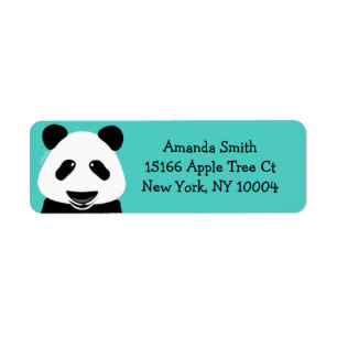 Panda Bear Modern Teal