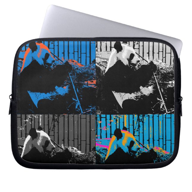 Panda Bear Multi-panel Modern Art Design Laptop Sleeve (Front)