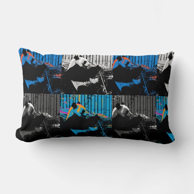 Panda Bear Multi-panel Modern Art Design Lumbar Cushion (Front)