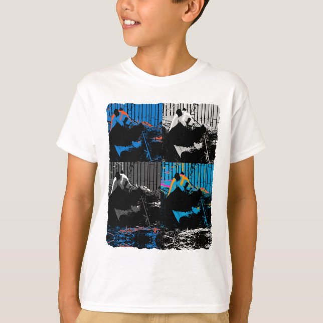 Panda Bear Multi-panel Modern Art Design T-Shirt (Front)
