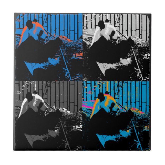 Panda Bear Multi-panel Modern Art Design Tile (Front)