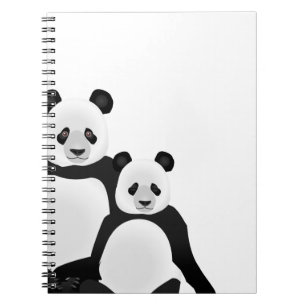 Panda Bear Mum and Cub Notebook