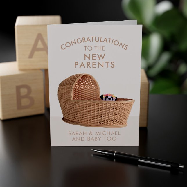 Panda Bear New Parents Baby Congratulations Card (Creator Uploaded)