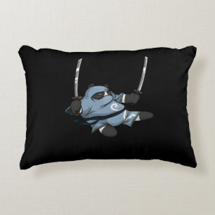 Panda Bear Ninja Karate Samurai Martial Arts Decorative Cushion