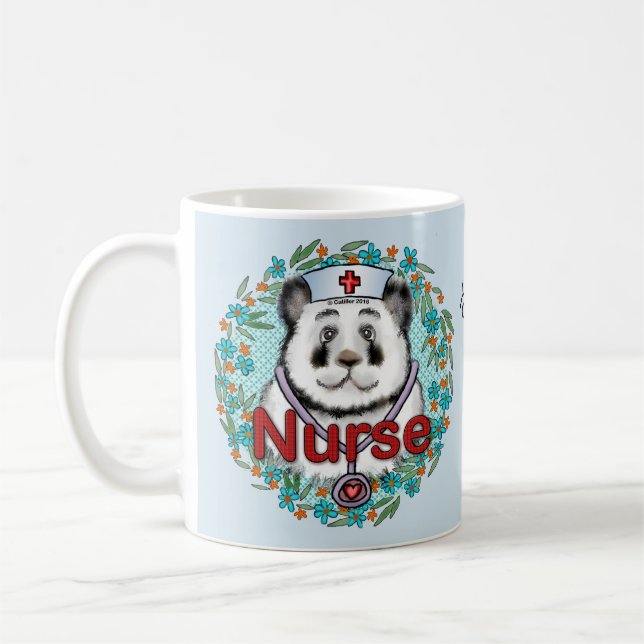 Panda bear nurse  coffee mug (Left)