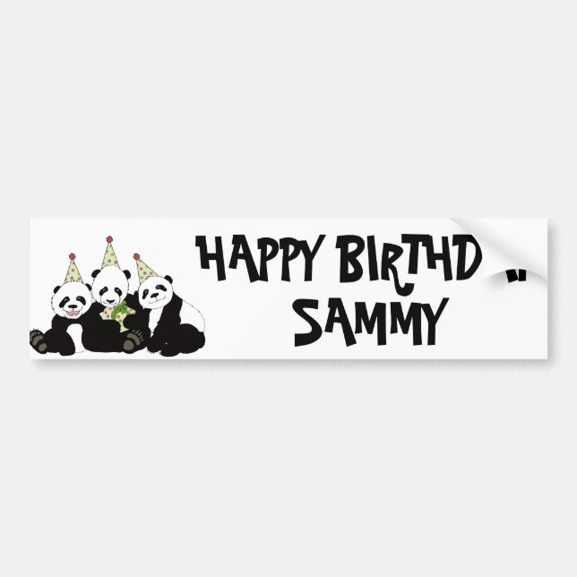 Panda Bear Party by Kindred Design Bumper Sticker (Front)