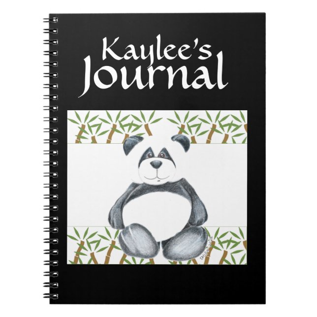 Panda Bear Picture Spiral Notebook (Front)