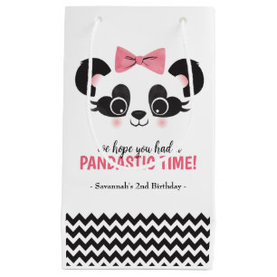 Panda Bear Pink Girls Birthday Party Favour Bags
