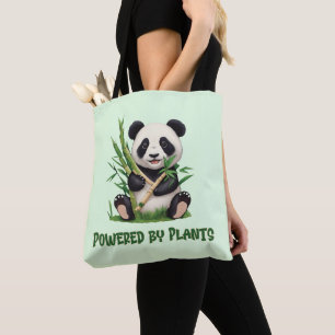 Panda Bear powered by plants Tote Bag