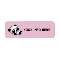 PANDA BEAR RETURN ADDRESS LABELS