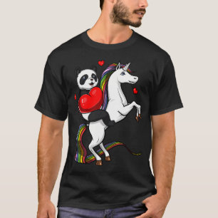 Panda Bear Riding Unicorn T-Shirt