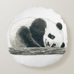 Panda bear round cushion