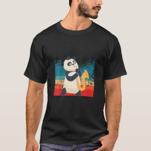 Panda Bear Saxophone Player Musician Animal Lover T-Shirt
