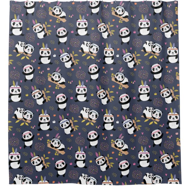 Panda Bear Shower Curtain (Front)