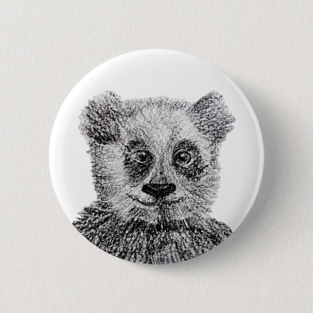 Panda Bear Smile Standard, 2¼ Inch Round Button (Front)