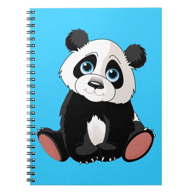 Panda Bear Spiral Notebook (Front)