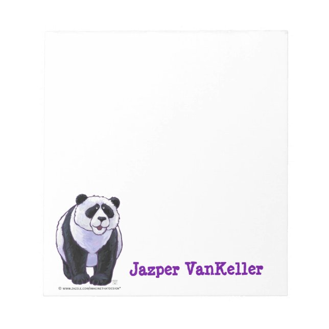 Panda Bear Stationery Notepad (Front)
