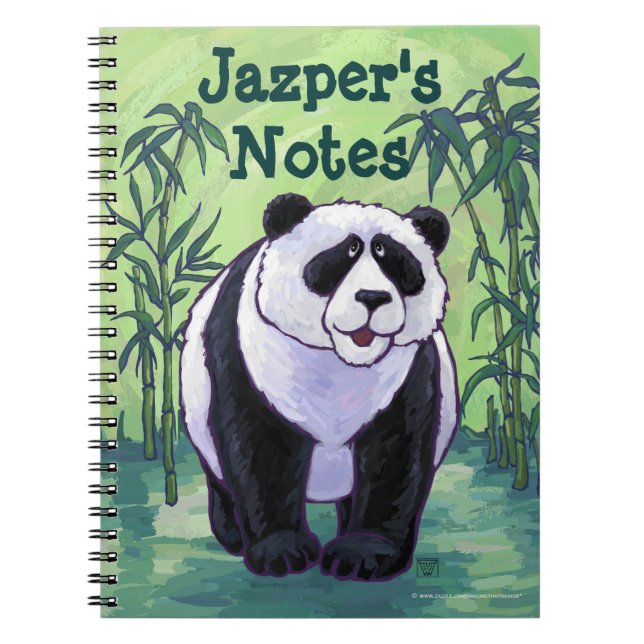 Panda Bear Stationery Spiral Notebook (Front)