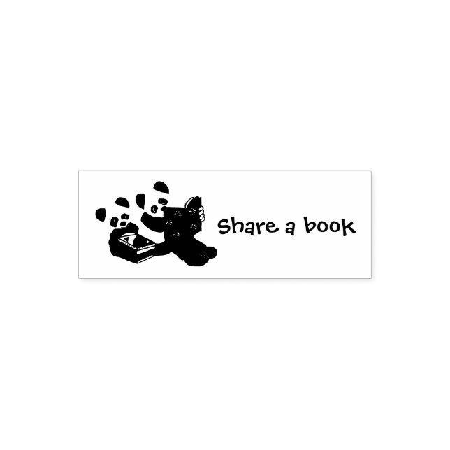 Panda Bear Storytime Self-inking Stamp (Design)