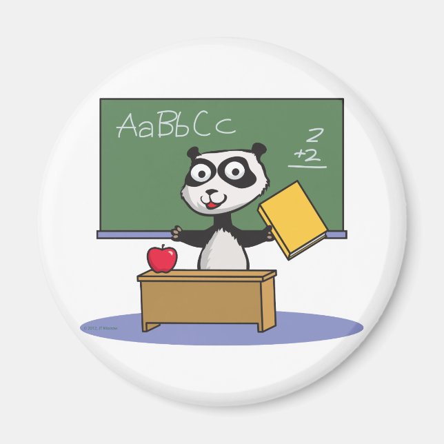 Panda Bear Teacher Magnet (Front)