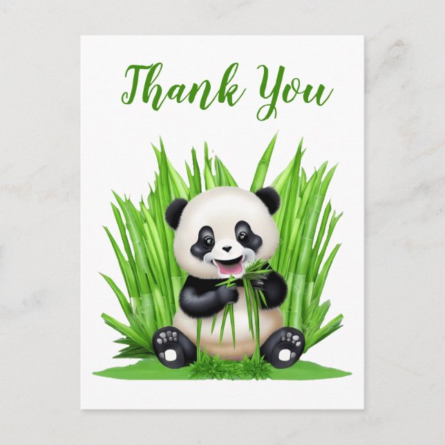 Panda Bear thank you Postcard (Front)