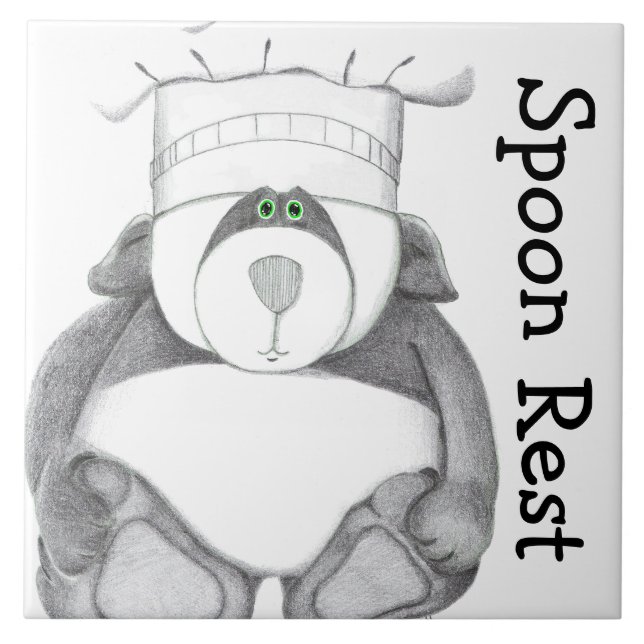 Panda Bear Trivet Spoon Rest (Front)