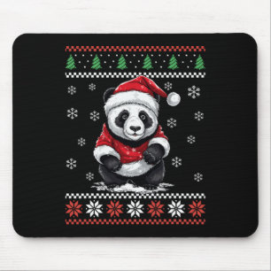 Panda Bear Ugly Christmas Xmas For Adults Kids  Mouse Pad