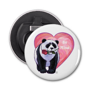 Panda Bear Valentine's Day Bottle Opener