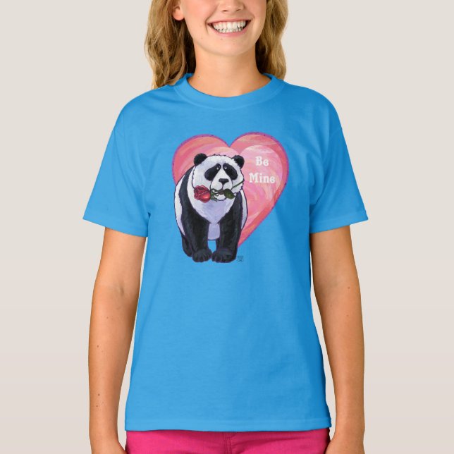 Panda Bear Valentine's Day T-Shirt (Front)