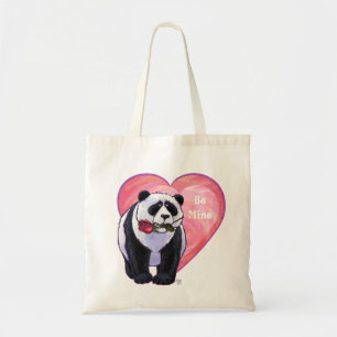 Panda Bear Valentine's Day Tote Bag