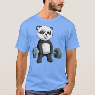 Panda Bear Weightlifting Funny Deadlift Men Fitnes T-Shirt