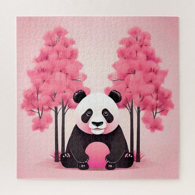 Panda Bear with Pink Shades Wildlife & Nature  Jigsaw Puzzle (Vertical)
