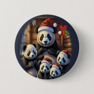 Panda Bears 6 Cm Round Badge