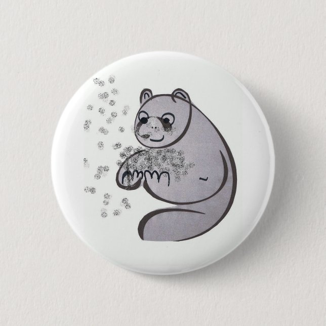 Panda Bears 6 Cm Round Badge (Front)