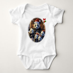 Panda Bears Baby Bodysuit