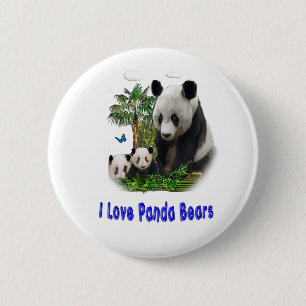 Panda bears Button