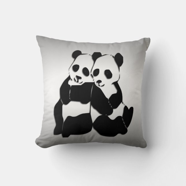 Panda Bears Cushion (Front)