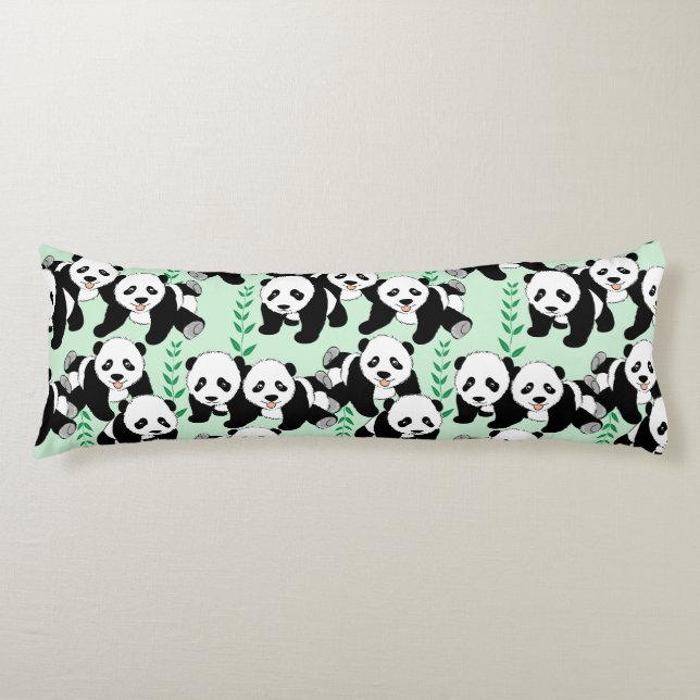 Panda Bears Design Body Cushion (Front)